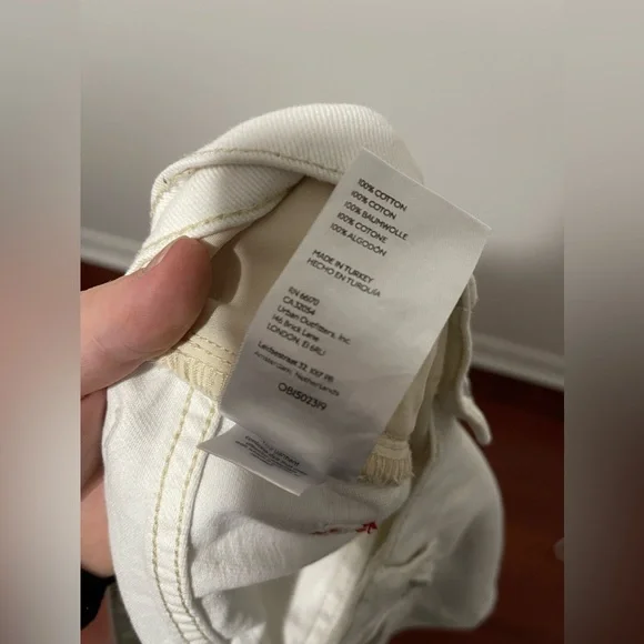 BDG Urban Outfitters Dipped V Wide Leg White Jeans Y2K jeans Size 27 - Picture 10 of 11